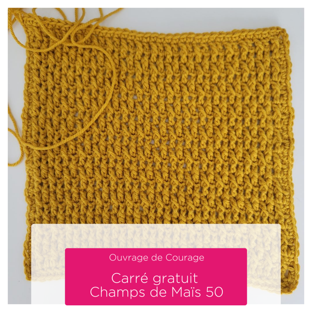 Ouvrage de Courage patron de carré gratuit au crochet "Champs de Maïs 50"